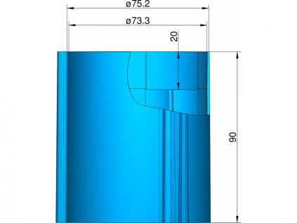 Klima Základna 75mm 3-stabilizátory modrá - KL-31075306