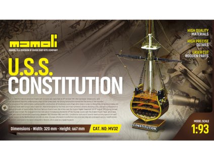 MAMOLI USS Constitution příčný řez 1:93 - KR-21732