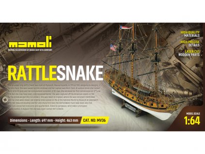 MAMOLI Rattlesnake 1779 1:64 kit - KR-21736