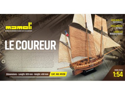 MAMOLI Le Coureur 1776 1:54 kit - KR-21738