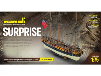 MAMOLI H.M.S. Surprise 1796 1:75 kit - KR-21758