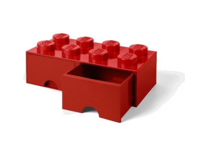LEGO úložný box s šuplíky 250x500x180mm - červený - LEGO40061730