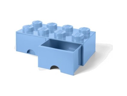 LEGO úložný box s šuplíky 250x500x180mm - světle modrý - LEGO40061736