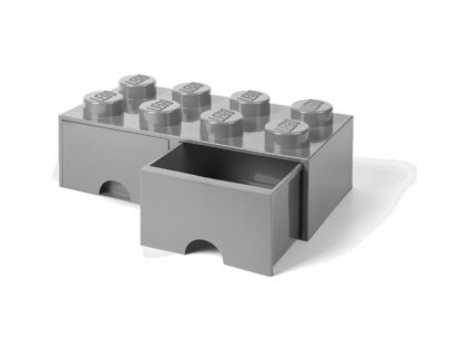 LEGO úložný box s šuplíky 250x500x180mm - šedý - LEGO40061740
