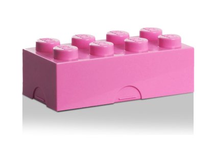 LEGO box na svačinu 100x200x75mm - růžový - LEGO40231739