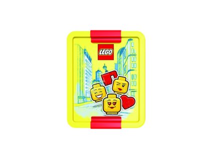 LEGO box na svačinu 170x135x69mm - Iconic Girl červený - LEGO40521725