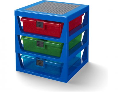 LEGO organizér se třemi zásuvkami - modrá - LEGO40950002