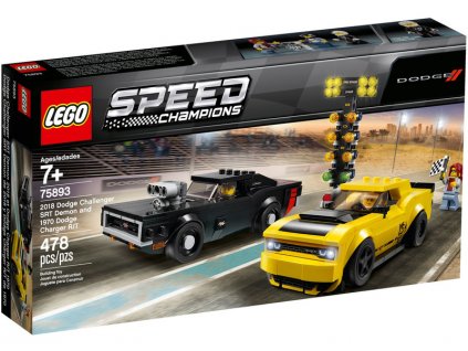LEGO Speed Champions - 2018 Dodge Challenger SRT Demon a 1970 Dodge Charger R/T - LEGO75893