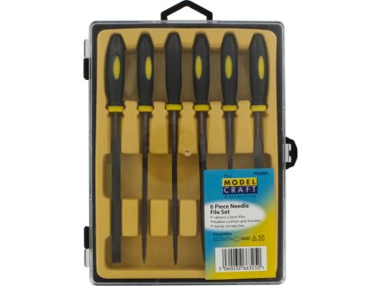 Modelcraft jehlové pilníky s gumovou rukojetí (sada 6ks) - SH-PFL6004