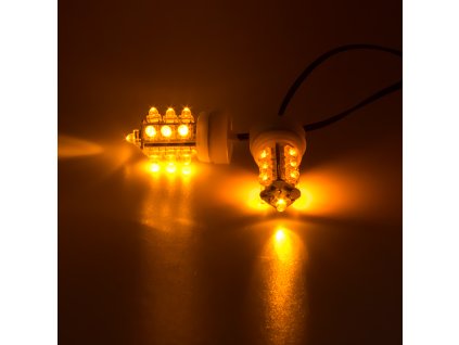 LED stroboskop oranžový 2ks - kf706-2