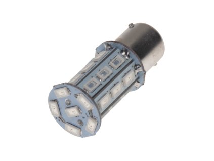 LED BA15s červená, 12V, 27LED/3SMD - 95103red