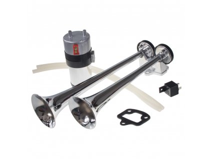 2-tónová fanfára 380mm, 12V stálý tón s kompresorem - sn-118/12V