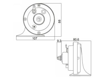 Šnekové klaksony 12V - sn-233/12V