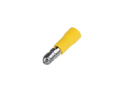 Zástrčka kruhová 5,0 mm žlutá, 100 ks - 4001203