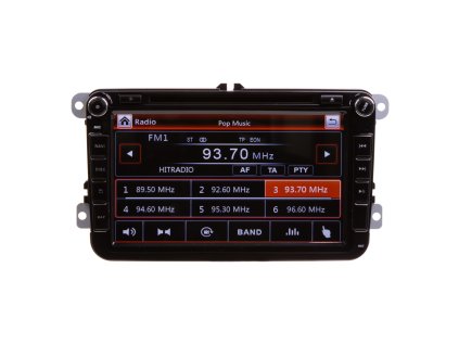 Autorádio pro VW, Škoda s 8" LCD, GPS, multicolor, ČESKÉ MENU - 80891