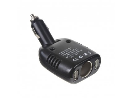CL adaptér 12V/10A 2xUSB + CL zásuvka - 34517