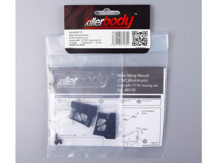 Killerbody vzpěry křídla hliníkové 1:7 nízké černé - KB48116BK