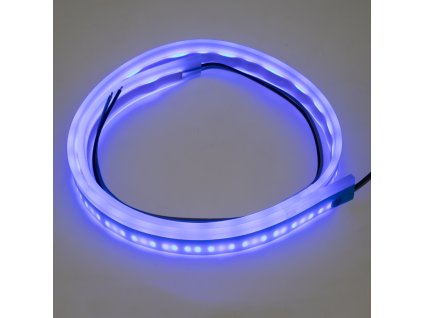 LED silikonový extra plochý pásek modrý 12 V, 60 cm - LFT60slimblu