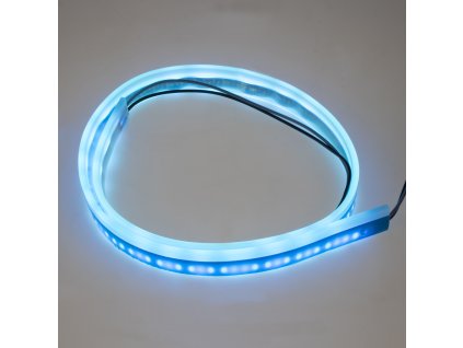 LED silikonový extra plochý pásek ledově modrý 12 V, 60 cm - LFT60slimiceblu