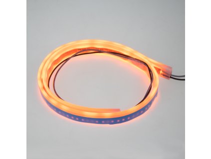 LED silikonový extra plochý pásek oranžový 12 V, 60 cm - LFT60slimora