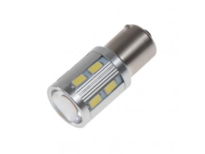 LED BAU15s bílá, 12-24V, 12SMD Samsung + 3W Osram - 95C-BAU15S-3