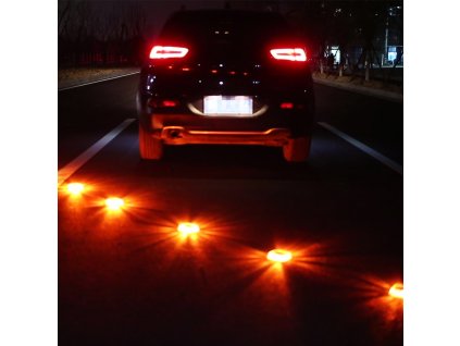 LED výstražné světlo 16LED, oranžové, set 6ks - wl-h02set6ora