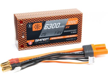 Spektrum Smart LiHV 7.6V 6300mAh 100C Short HC - SPMX63002S100HT