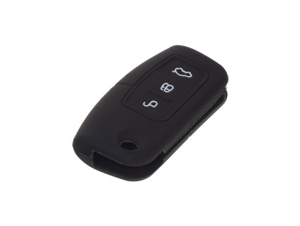 Silikonový obal pro klíč Ford 3-tlačítkový, černý - 481FO102bla