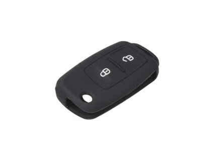 Silikonový obal pro klíč Škoda, VW, Seat 2-tlačítkový, černý - 481VW104bla