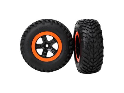 Traxxas kolo 2.2/3.0", disk SCT černo-oranžový, pneu SCT (2) (2WD přední) - TRA5864