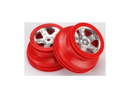 Traxxas disk 2.2/3.0" SCT saténový-červený (2) - TRA5972A