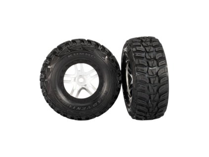 Traxxas kolo 2.2/3.0", disk SCT Split-Spoke saténový-černý, pneu Kumho S1 (2) - TRA5976R
