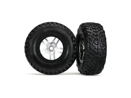 Traxxas kolo 2.2/3.0", disk SCT Split-Spoke saténový-černý, pneu SCT (2) - TRA5978