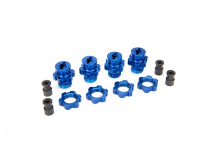 Traxxas hliníkový náboj kola 17mm krátký modrý (4) - TRA6856X
