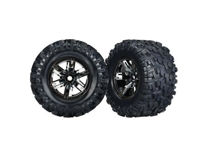 Traxxas kolo 4.3/5.7", disk černý chrom, pneu Maxx AT (pár) - TRA7772A