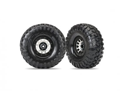 Traxxas kolo 2.2", disk Method 105 černý chrom, pneu Canyon Trail (pár) - TRA8172