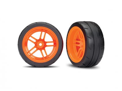 Traxxas kolo 1.9", disk split-spoke oranžový, pneu Response (2) (zadní) - TRA8374A