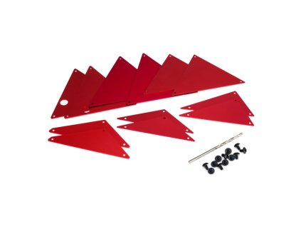 Traxxas hliníkové vnitřní panely šasi červené - TRA8434R