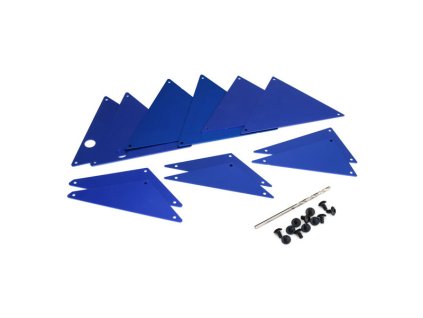 Traxxas hliníkové vnitřní panely šasi modré - TRA8434X