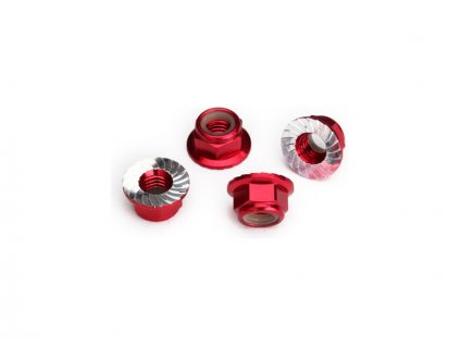Traxxas matice M5 samojistná s límcem červená (4) - TRA8447R