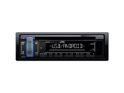 JVC autorádio s CD/MP3/USB/AUX/volitelnou barvou podsvícení tlačítka/odním.panel - KD-T401