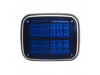 x Výstražné LED světlo obdélníkové, 12/24V, modré - kf027blu