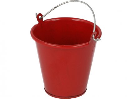 Kovový kbelík červený - R21011R