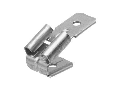 Konektor dutinka 6,3mm s odbockou 2x kolik