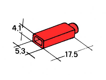 Kryt dutinky 2,8mm cerveny