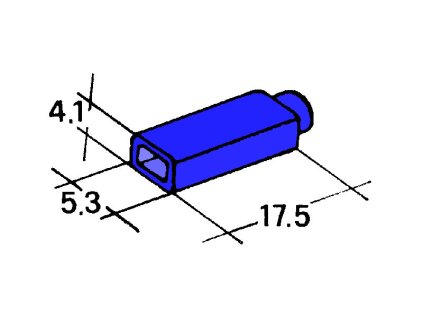 Kryt dutinky 2,8mm modry