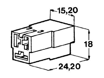 Kryt 3ks dutinky 6,3 mm
