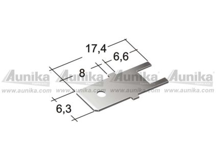 nytovaci konektor 6,3mm - do tistenych obvodu