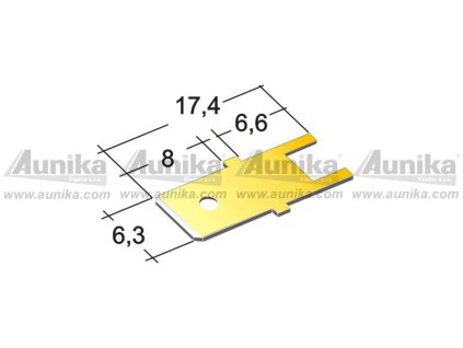 nytovaci konektor 6,3mm - do tistenych obvodu