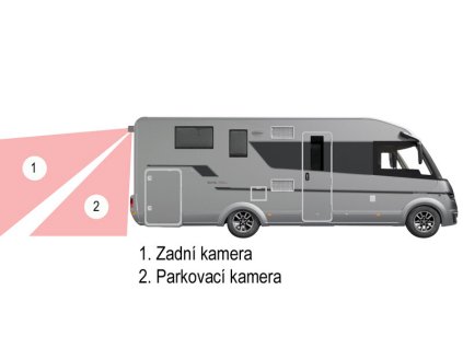 Univerzální dvojitá zadní parkovací kamera - 222223 W